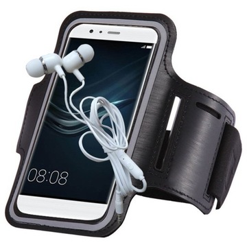 SPORTOWY ARMBAND ETUI NA TELEFON + SŁUCHAWKI DO TELEFONU PRZEWODOWE