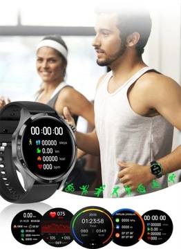 ZEGAREK SMARTWATCH MĘSKI Z ROZMOWAMI EKG POMIAR CUKRU BMI Ciśnieniomierz