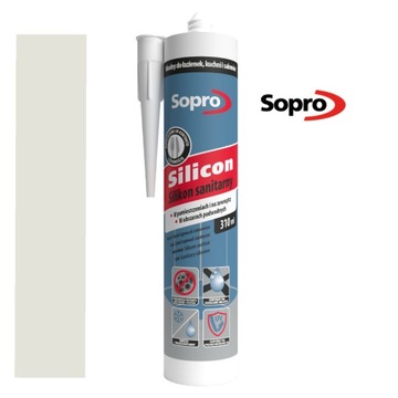 SOPRO silikon sanitarny szary jasny (16) 310 ml