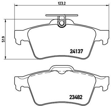 КОЛОДКІ ГАЛЬМІВНІ ЗАД P59042 BREMBO  фото 2