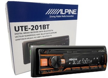 ALPINE UTE-201BT / BT / FLAC / USB / МНОГОЦВЕТНЫЙ / AUX - АВТОМОБИЛЬНЫЙ РАДИО