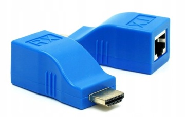 EXTENDER HDMI PRZEZ ZŁACZE RJ45 CAT 5E/6 30M LAN