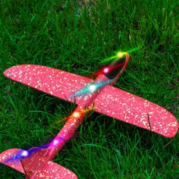 БОЛЬШОЙ ПЛАНЕР ИЗ ПЕНОСТРОЕНИЯ СВЕТОДИОДНЫЕ ФАРЫ FOAM JET DART