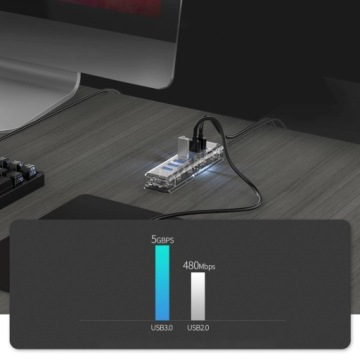 Концентратор USB 3.0, 7 портов, активный Orico F7U-U3-CR-BP