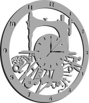 ЧАСЫ ДЛЯ ПОРТНИХИ ПОДАРОЧНЫЕ 60СМ 3D