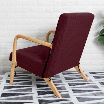 Wooden Armchair Cover, Elastic Chair Cover, Waterproof Protection, Easy Red