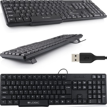 KLAWIATURA PRZEWODOWA USB LEKKA DUŻY ENTER NUMERYCZNA LOGIC CONCEPT LK-12