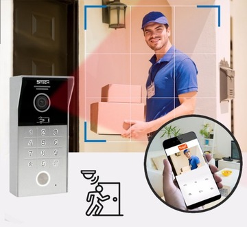 WIDEODOMOFON 5TECH TUYA APLIKACJA STEROWANIE ZDALNE FURTKA BRAMA KĄT 140°