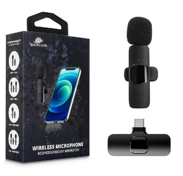 Bezprzewodowy mikrofon krawatowy USB-C Spacetronik SPU-WM01C