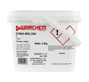 SIARKA MIELONA - czysta - 2,5kg WARCHEM