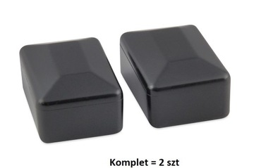 ВНЕШНЯЯ КРЫШКА РОЗЕТКИ ДЛЯ СТОЙКИ 60Х40 мм ЧЕРНАЯ RAL 9005 Х 2 ШТ.