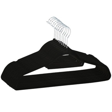 Шкаф для одежды вешалка черные велюры 9 ПК в гардероб