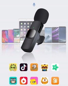 НАБОР ИЗ 2 БЕСПРОВОДНЫХ МИКРОФОНОВ IPhone iOS Android USB C 2в1