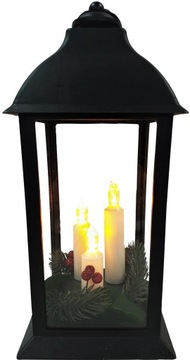 ЧЕРНЫЙ СВЕТОДИОДНЫЙ ФОНАРЬ, СВЕЧА, 2xR6 БАТАРЕИ