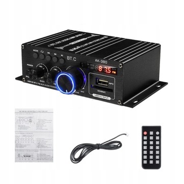 УСИЛИТЕЛЬ ДЛЯ BLUETOOTH 5.0 РАДИО MP3 FM ДИНАМИКИ