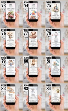 Zaproszenie elektroniczne na Chrzest, Roczek, Urodzinki - SUPER CENA