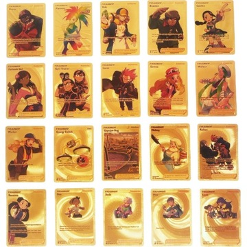 Коллекционные карточки Pokemon Gold Pikachu, 50 шт., карточки тренера