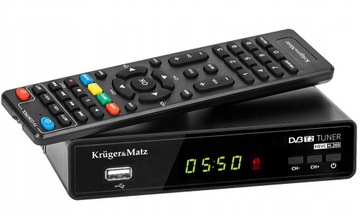Kruger&Matz telewizja naziemna Tuner DVB-T2 dekoder HEVC H.265 KM0550A