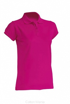 Koszulka Polo Damska Cotton Mania Fuksja L