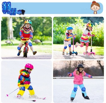 НАБОР РОЛИКОВЫХ ЗАЩИТ КОЛЕЕН И локтей ВЕЛОСИПЕДА ДЛЯ ДЕТЕЙ S/M