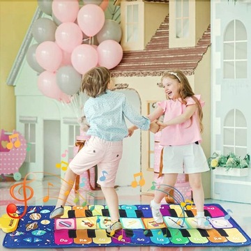 МУЗЫКАЛЬНЫЙ ТАНЦЕВАЛЬНЫЙ КОВРИК ПИАНО ТАНЦЕВАЯ ИГРА