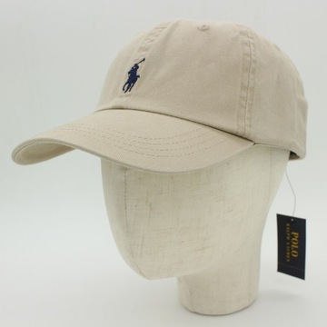 Czapka POLO RALPH LAUREN z daszkiem Baseball Beż Granat NOWOŚĆ