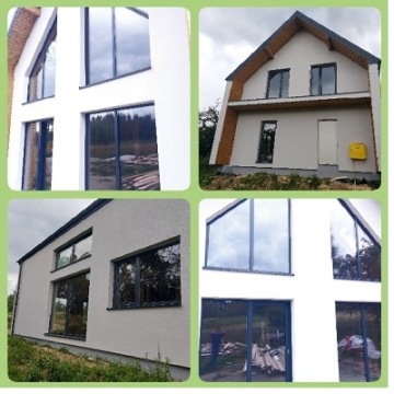 Окно ПВХ 1x Антрацит стеклопакет RU 1000х900