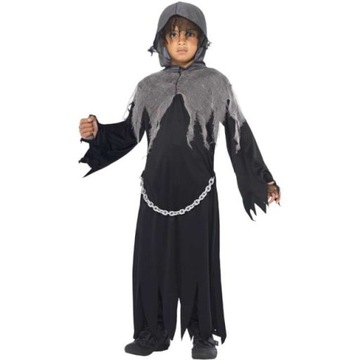 STRÓJ dla dzieci ŻNIWIARZ halloween mnich SZARY