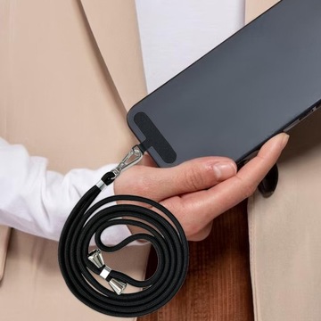 Ремешок для телефона Нейлон Универсальный Черный