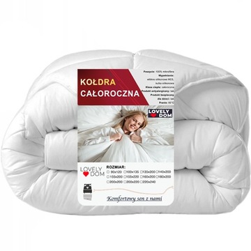 KOŁDRA ANTYALERGICZNA CAŁOROCZNA 200x220 BAWEŁNA