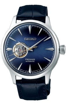 Zegarek męski Seiko SSA405J1 Presage Niebieski automatyczny Open Heart 5ATM