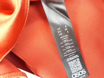 ASOS NOWA SATYNOWA MAXI WIECZOROWA SUKNIA SUKIENKA TUNIKA Z ROZCIĘCIEM 36 S