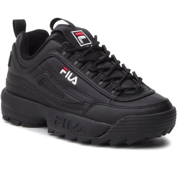 BUTY MĘSKIE FILA DISRUPTOR LOW CZARNE SNEAKERSY 44