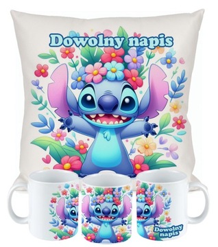 ZESTAW PODUSZKA KUBEK LILO I STICH OHANA DISNEY PREZENT IMIĘ