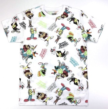 Koszulka męska T-shirt Looney Tunes Zwariowane Melodie M biała nadruk