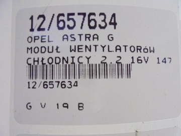 ASTRA II G MODUL VENTILÁTORŮ 24456736 2,2 16V