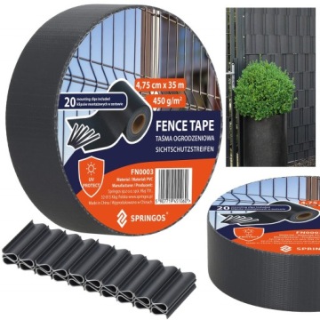 ЛЕНТА ДЛЯ ЗАБОРА 4,75х35м АНТРАЦИТОВАЯ НАКРЫТАЯ ПАНЕЛЬ ЗАБОРА ЗАЖИМЫ ДЛЯ ЗАБОРА
