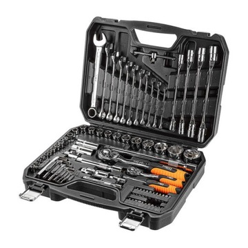 NEO Klucze Nasadowe NEO TOOLS Zestaw 77 Elementów Walizka Stal 1/4 1/2 HIT