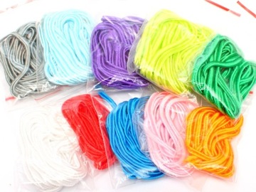 Sznurek SUTASZ satyna jubilerski 3mm MIX 20 metrów