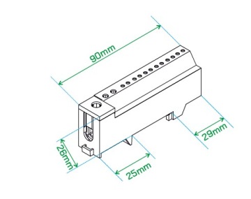 МОСТ В КОРПУСЕ БЕЗРЕЗЬБОВЫЙ КЛЕММНЫЙ БЛОК PRO