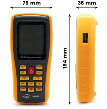 АНЕМОМЕТР АНЕМОМЕТР ВЕТРОМЕТР ДЛЯ КОНДИЦИОНЕРА, порог запуска 0,5 м/с USB