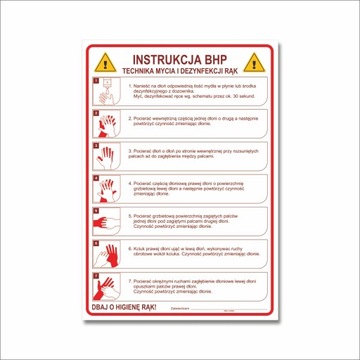 Instrukcja BHP techniki mycia i dezynfekcji rąk