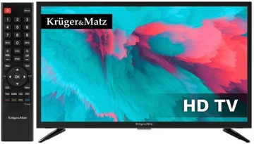 TELEWIZOR 24'' LED KRUGER MATZ 12V 230V DVB-T2 HEVC H.265