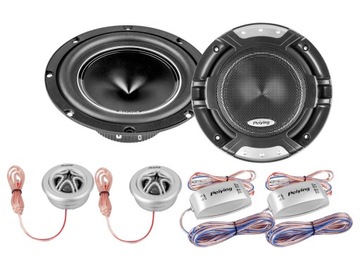 ZESTAW GŁOŚNIKI SAMOCHODOWE 6,5 TWEETERY ZWROTNICE