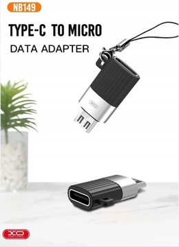 XO adapter przejściówka NB149-C USB-C - microUSB czarny