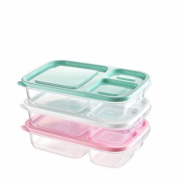 POJEMNIK NA ŻYWNOŚĆ 1,15L DZIELONY 3 SZT LUNCHBOX