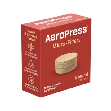 AeroPress Filtry Papierowe Natural Standard 200 Sztuk