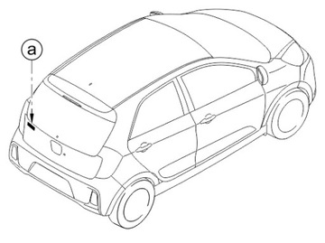 KIA PICANTO II 2011-2017 ZNAKY ZNAK KRYT ZADNÍ OE 86333-1Y000