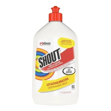Sc Johnson Shout Włoski odplamiacz W PŁYNIE ubrania białe i kolorowe 500ml