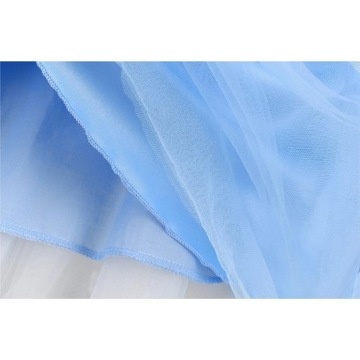 STRÓJ ELSA SUKIENKA KSIĘŻNICZKI PRZEBRANIE ELZA KRAINA LODU NA BAL 128 134